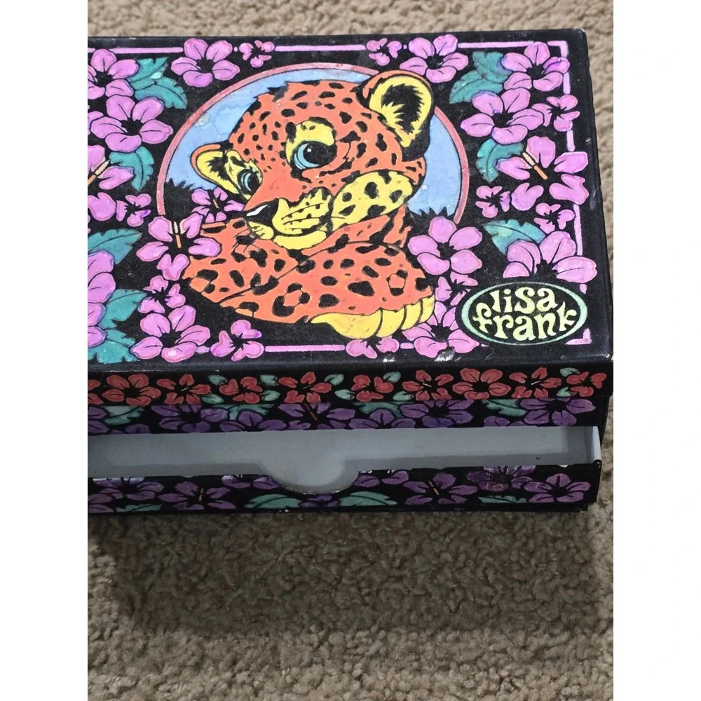 Vintage Lisa Frank Hunter the Leopard Jewelry Box w/Drawer Trinket Jewelry 90s